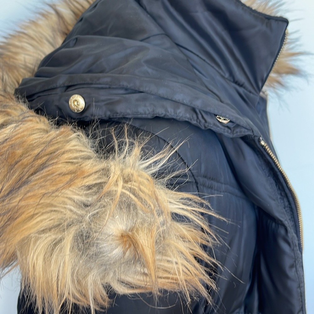 Vince Camuto Black Puff Winter Coat Parka - Size Small - Picture 7 of 9